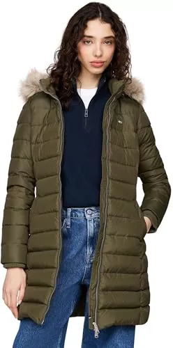 Tommy Jeans Manteaux Tommy Jeans Doudoune Femme Essential Hooded Down Coat avec Fausse Fourrure