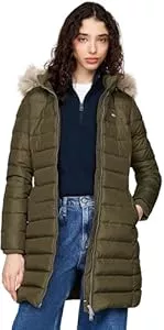 Tommy Jeans Manteaux Tommy Jeans Doudoune Femme Essential Hooded Down Coat avec Fausse Fourrure