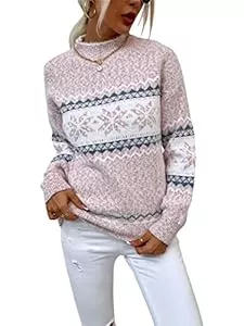 KANDEMY Pulls et tricots KANDEMY Pull de Noël pour Femme Hiver Chaud Pullover Pull à Manches Longue Chandail Pull Femme Christmas Sweater