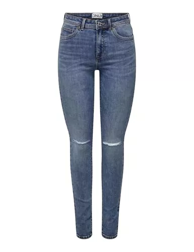 ONLY Jeans ONLY Onlwauw Mid Waist Knee des PIM Jean Taille Moyenne Femme