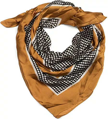 styleBREAKER Écharpes et châles styleBREAKER foulard carré pour femmes avec pois et aplats de couleur, foulard polyvalent, foulard, fichu, bandana 01016193