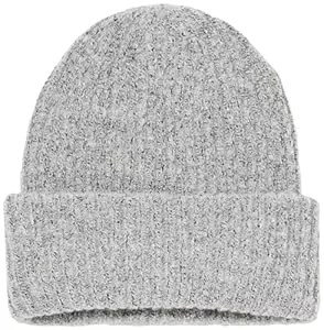 VERO MODA Chapeaux et Casquettes Bestseller A/S Vmluna Bonnet Rib GA Noos, Light Grey Melange, Taille Unique Femme