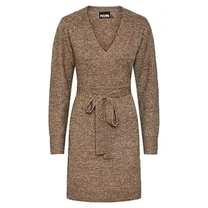 PIECES Temps Libre PIECES Pcellen Ls Wrap Knit Dress Noos BC Robe Femme