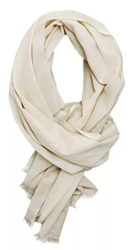 Bovari Écharpes et châles Bovari Écharpe pour femme en 100 % coton biologique peigné - Tissé à la main - Légère, respirante et fine - Écharpe d'été en taille XL 180 x 70 cm