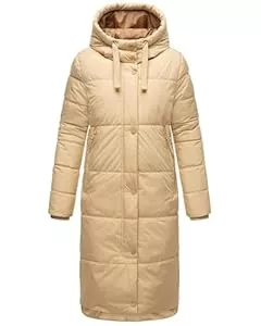 MARIKOO Manteaux MARIKOO Soranaa Manteau d'hiver chaud matelassé long avec capuche pour femme XS à XXL