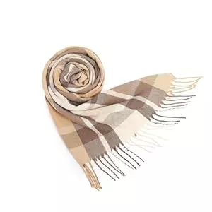 Boniyeah Écharpes et châles Boniyeah Châle Pashmina à Carreaux pour Femmes - Écharpe Longue, Douce et Chaude avec Franges pour Femmes